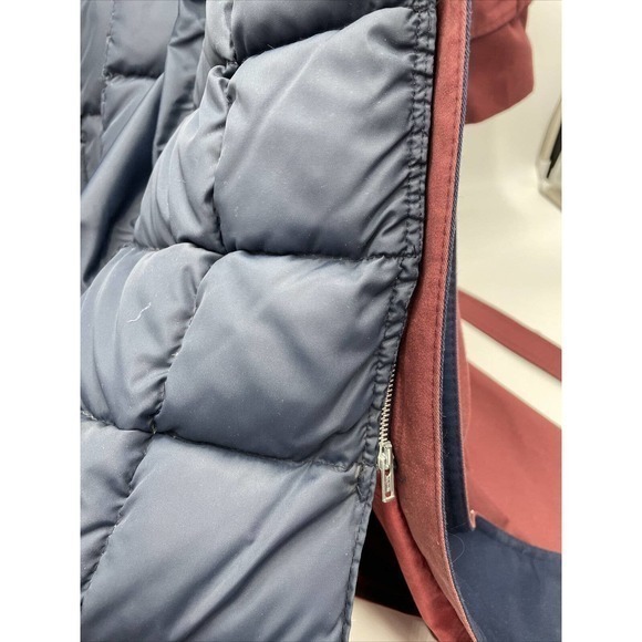 Vintage Sport Ease Fashions Goose Down Trench Coat Maroon Made in Canada Size 14 - Picture 11 of 16